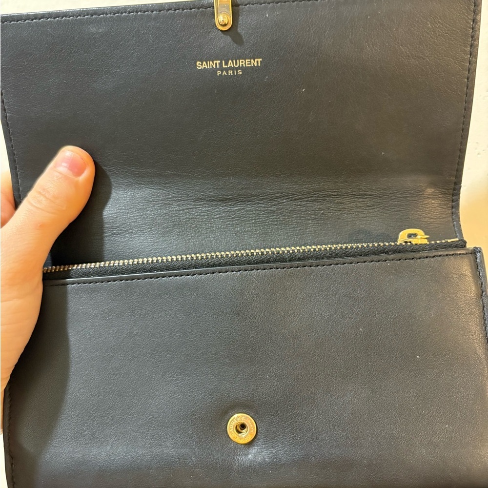 Saint Laurent Black Wallet‎ with Silver Accent - Picture 4 of 9